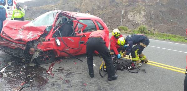 Accidente de tránsito en curva de San Andrés