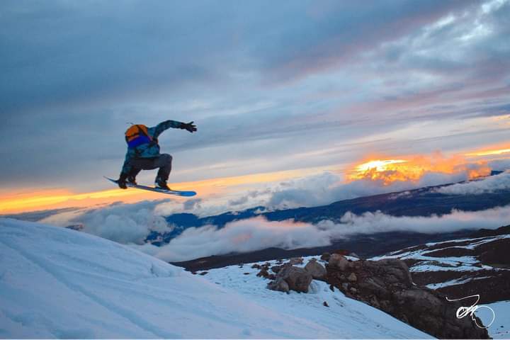 Snowboarding en el Chimborazo