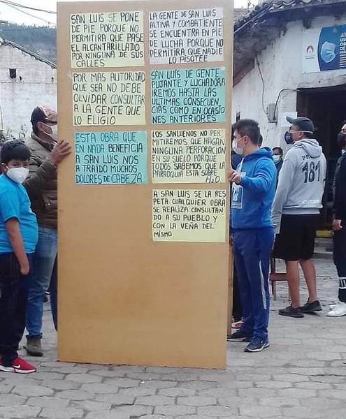 Enfrentamientos por el alcantarillado de San Luis