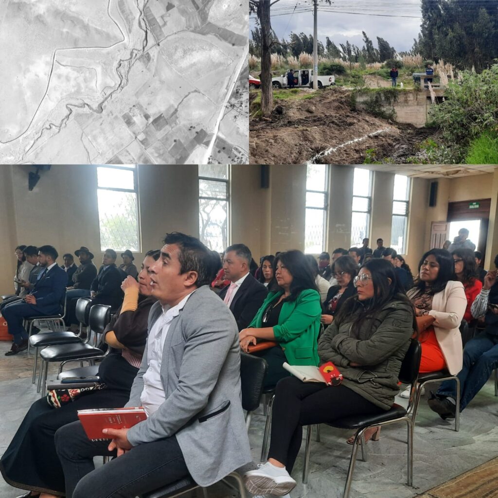 La orto foto de 1976 no se comprara al actual estado. Funcionarios participaron del foro de la Defensoría. La quebrada de Las Abras es un ejemplo de reclamar los derechos de la naturaleza. Foto: 28-08-2023/ Selena Trujillo http://44.213.112.5/