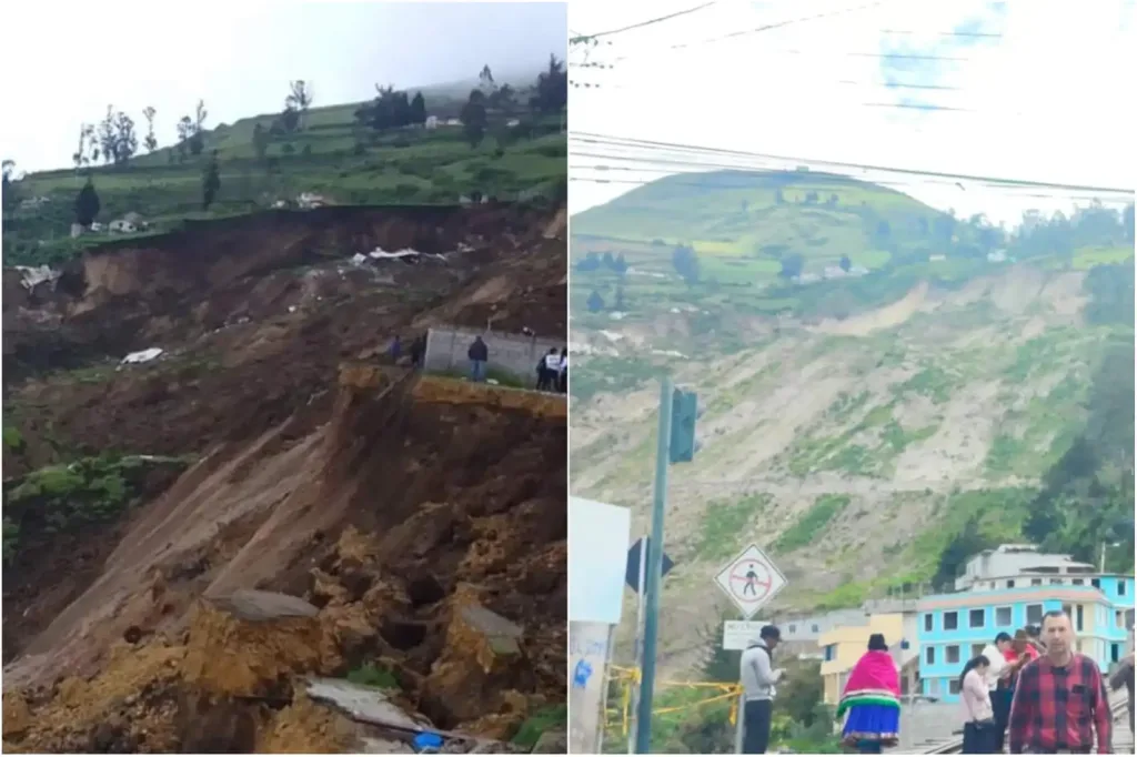 Movimiento de masa en Alausí sigue igual tras un año.