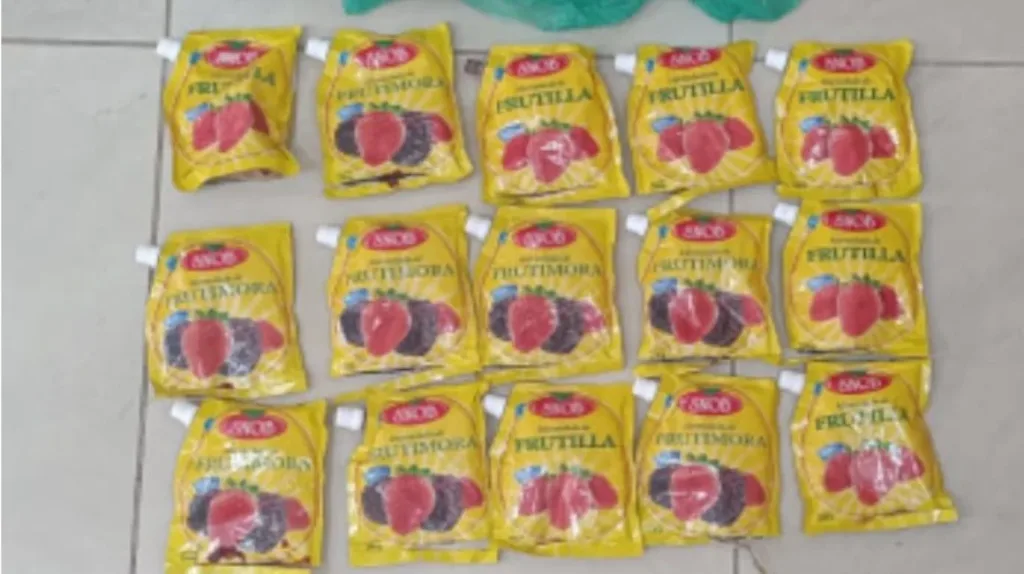 Droga estaba camuflada en paquetes de mermelada