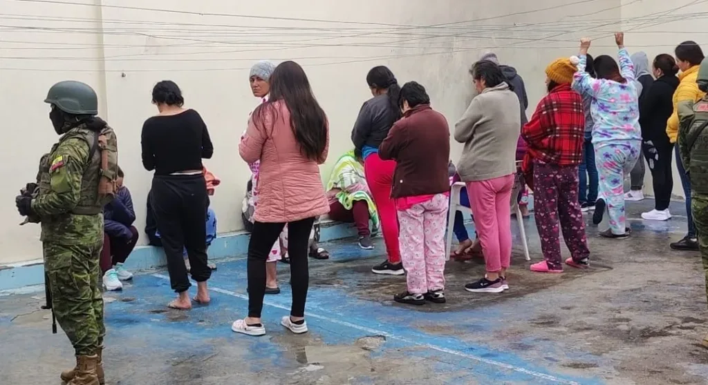 Interior de la cárcel de mujeres de Riobamba