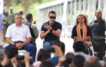 Daniel Noboa en su visita a Santo Domingo