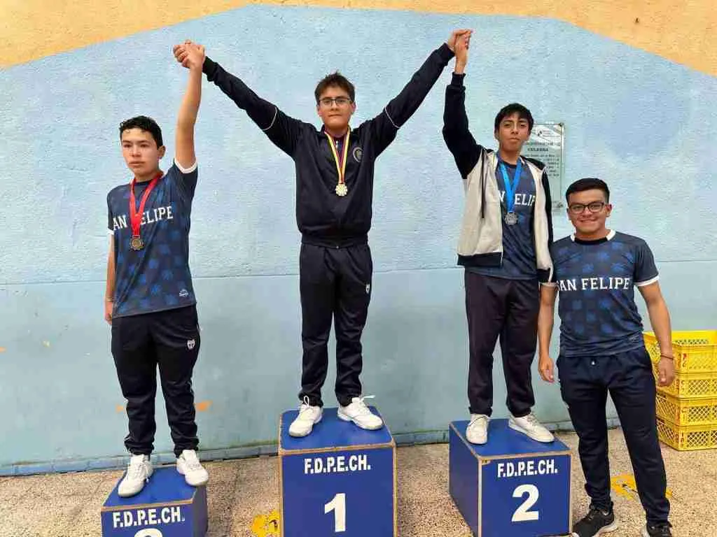 Estudiantes del San Felipe Neri ganadores de la tercera categoría varones.