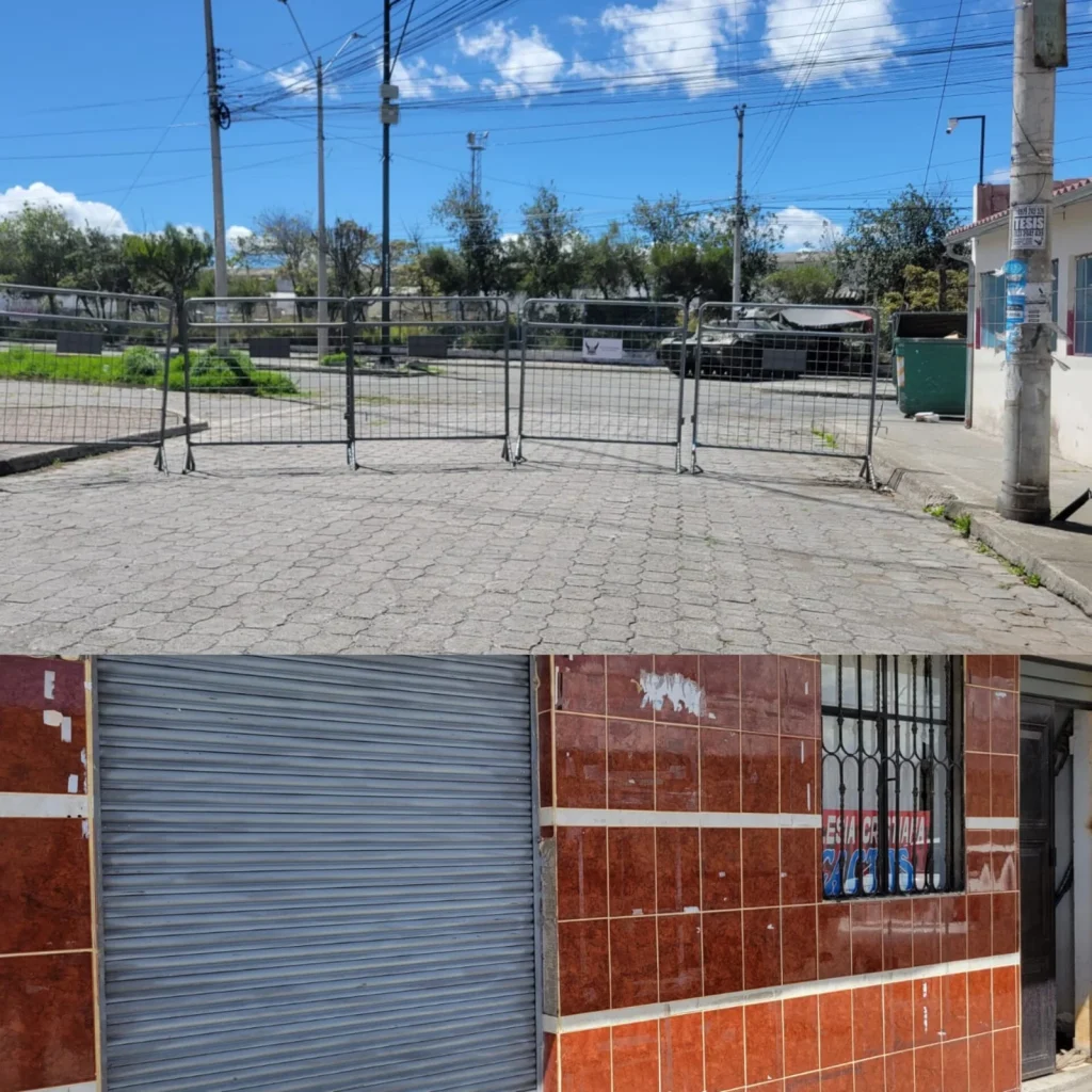 En el barrio Los Cactus, la crisis económica es generada por cierre de vías afecta a las tiendas en el sector de la cárcel de Riobamba