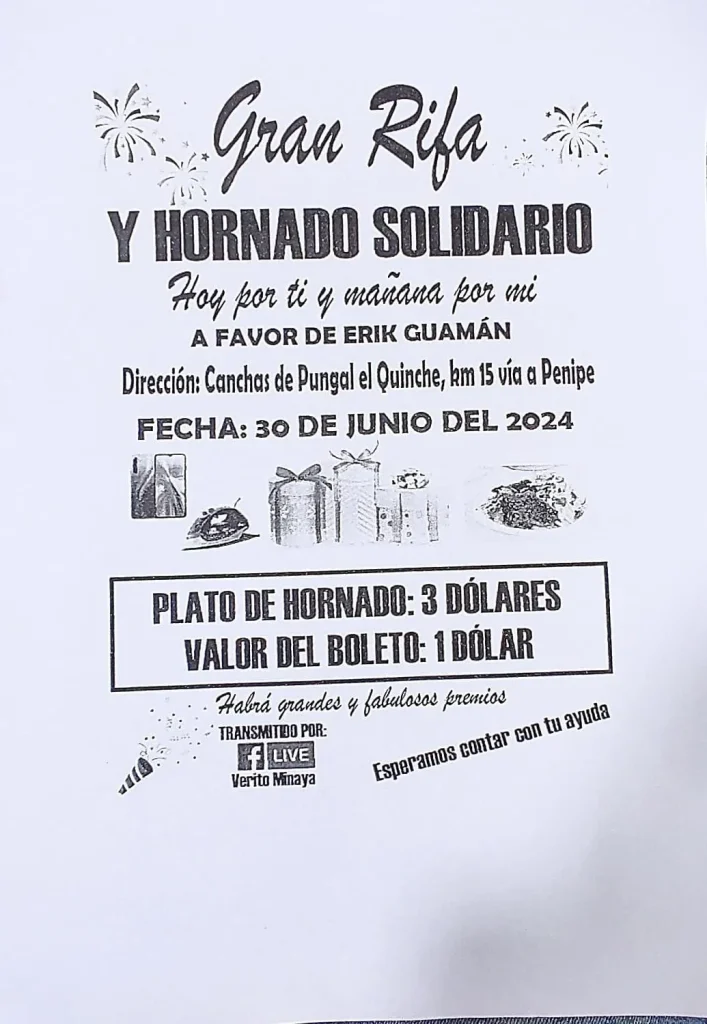 Erick necesita ayuda