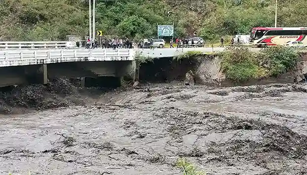 Penipe, cantón de Chimborazo afectado por las intensas lluvias.