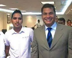 el ex presidente Correa, junto al narcotraficante Norero.