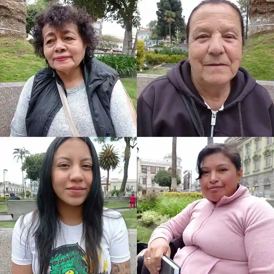 Los ciudadanos de Riobamba emiten su intención del voto.