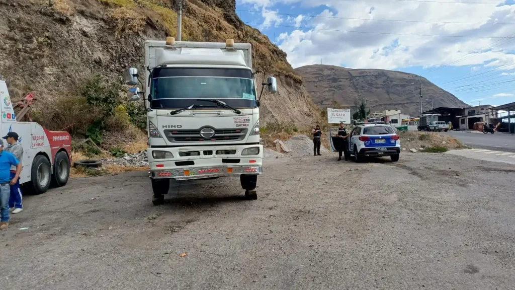 Camión en el que se transportaba el combustible