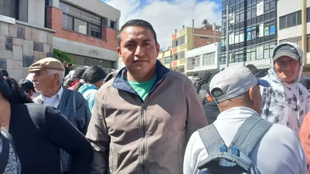 Herlin Duchi, presidente de la comunidad de Batzacon.