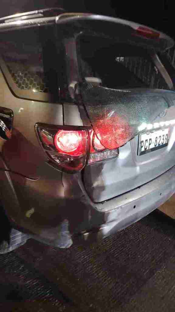 El automotor registró la huella del fuerte impacto