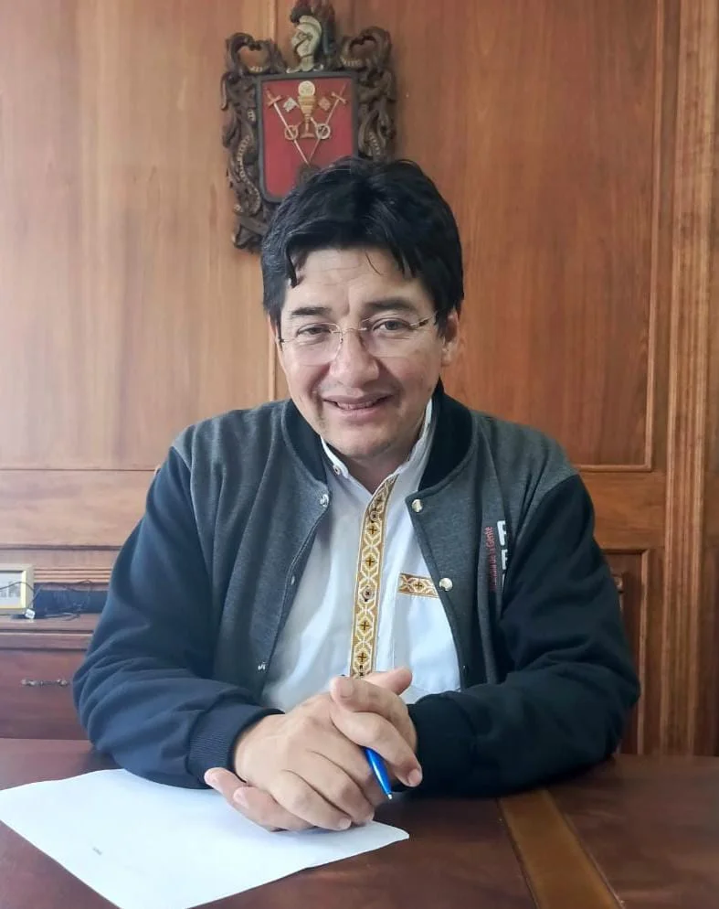 John Vinueza, alcalde de Riobamba.