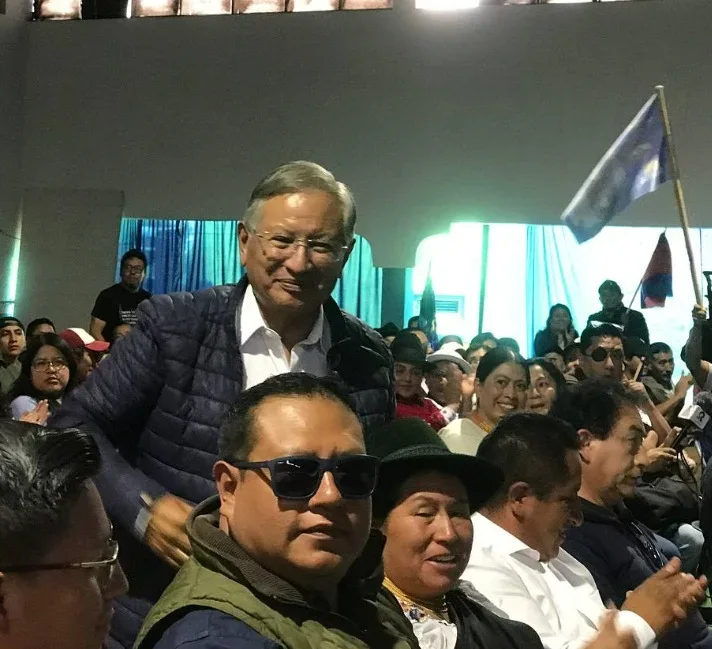 Mariano Curicama asistió a la presentación de Jan Topic y sus candidatos por la alianza Suma-Topic en Chimborazo.