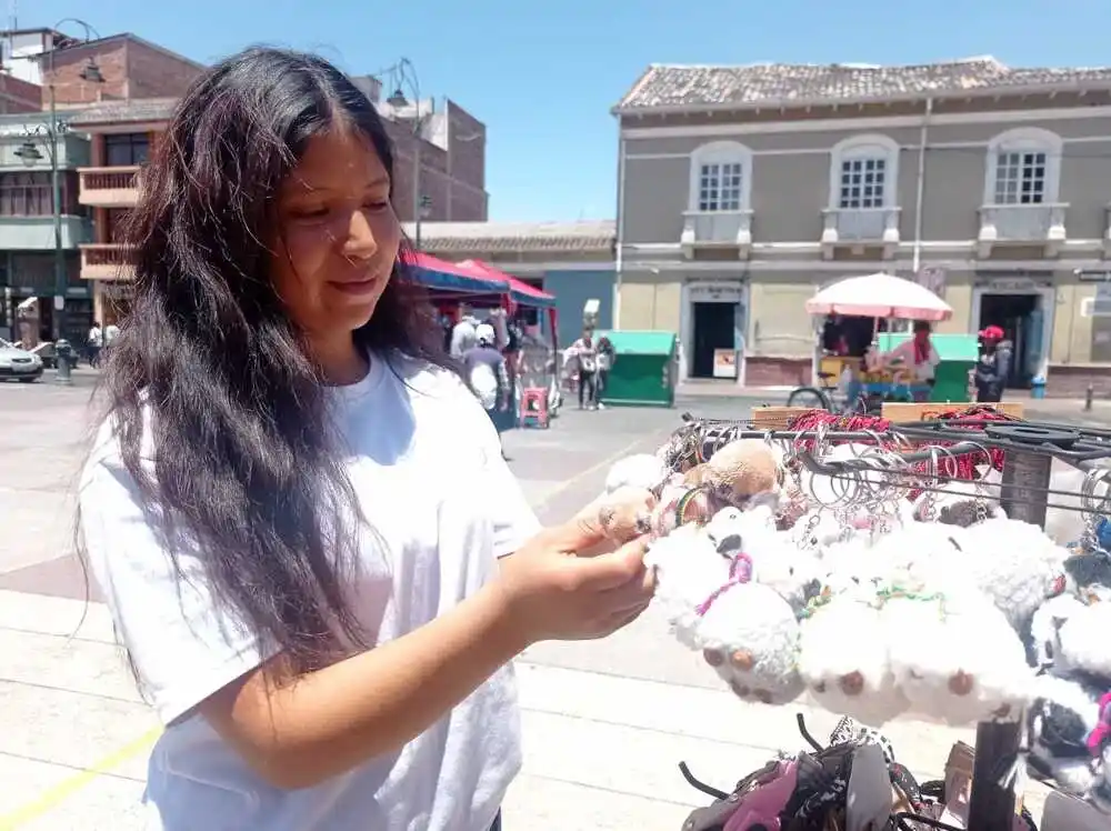 Evelyn Amaguaña, estudiante y emprendedora riobambeña.
