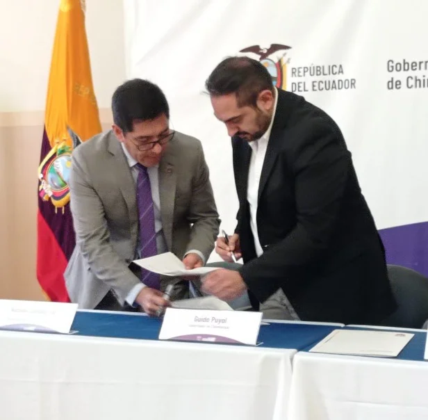 Espoch y Unach firman convenio con la Gobernación de Chimborazo.