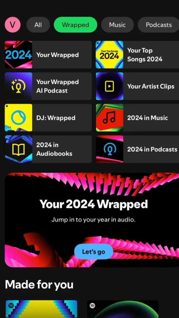 Spotify Wrapped: canciones y pódcast más escuchados del 2024