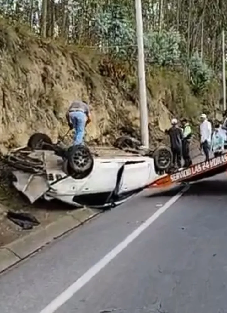 Accidente de tránsito en Santa Lucía, Tisaleo.