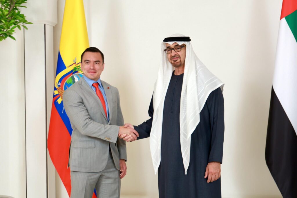 Daniel Noboa visitó a los Emiratos Árabes dentro de su gira