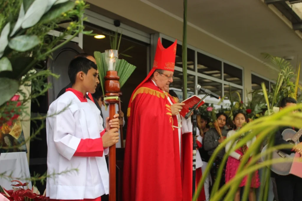 Domingo de ramos en el cantón Morona