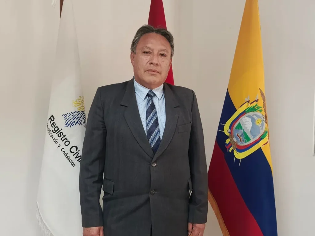 Ángel Velasteguí, coordinador de la oficina técnica del Registro Civil de Chimborazo.