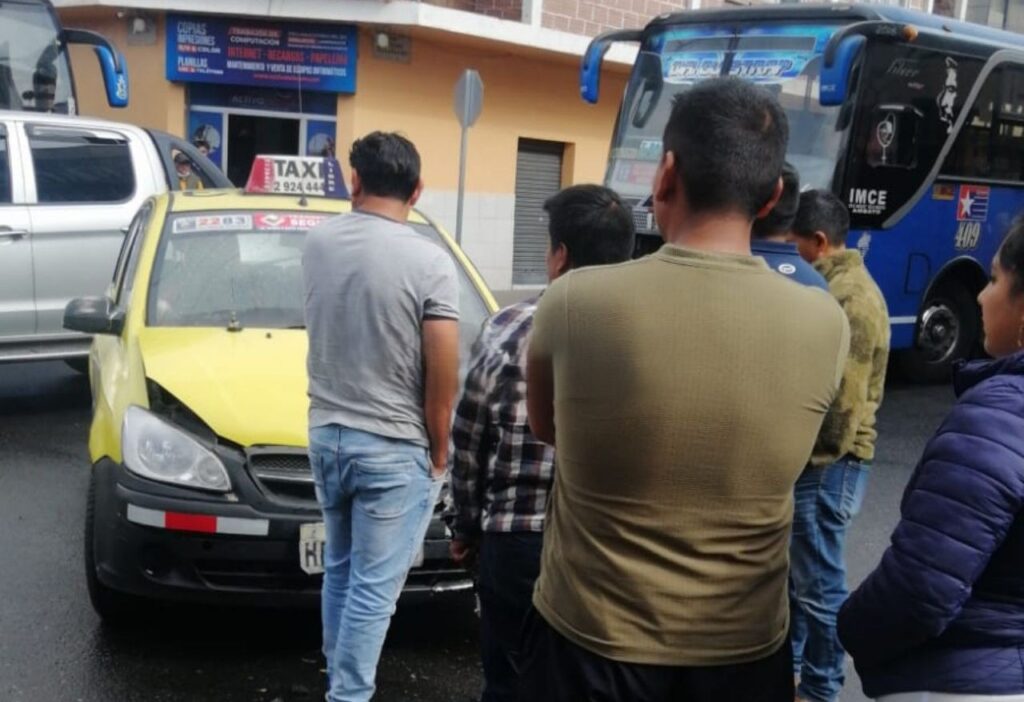 Accidente de tránsito en las calles Boyacá y Rocafuerte