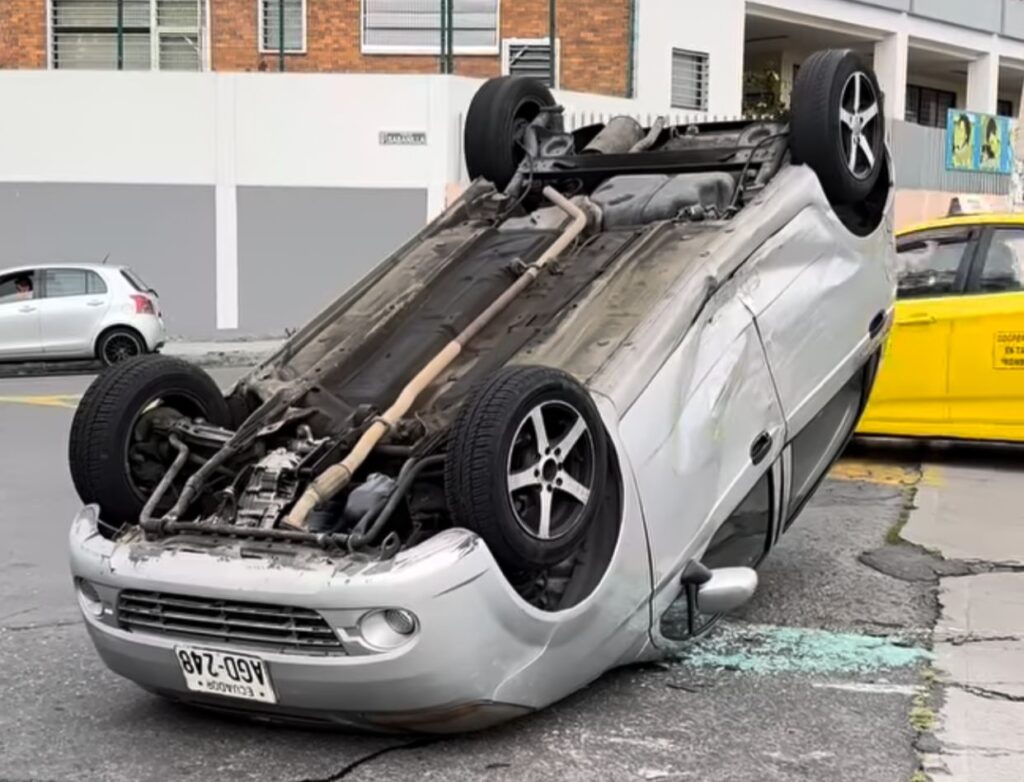 4 heridos producto de un accidente de tránsito.